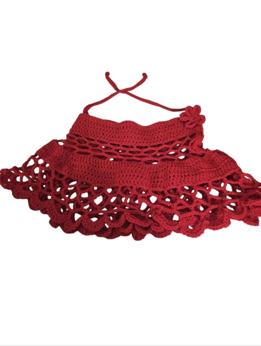 Handmade crochet set styled 5 different ways. Skirt, shawl, top & more—your vibe - Picture 12 of 16